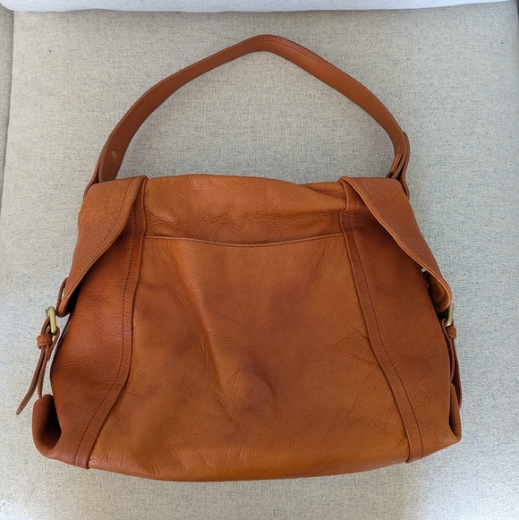 Brown Leather Shoulder Bag Hobo Lots Of Pockets Stampede Festival Bag - Picture 7 of 11